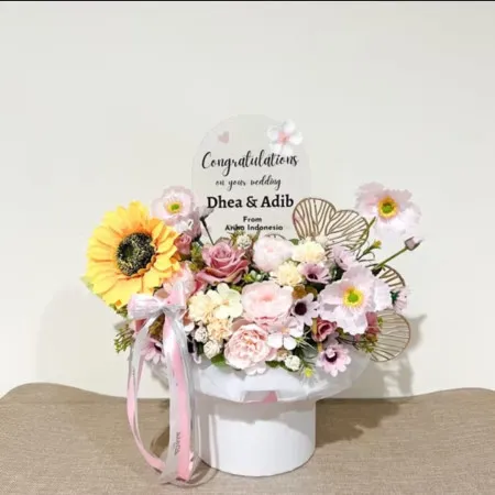 Bloom Box Akrilik Ucapan Wedding Benda